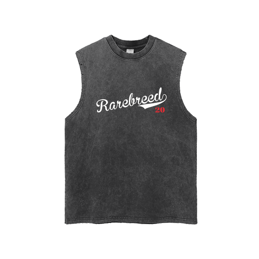 Rare Breed Snow Washed Frayed Hem Tank Top