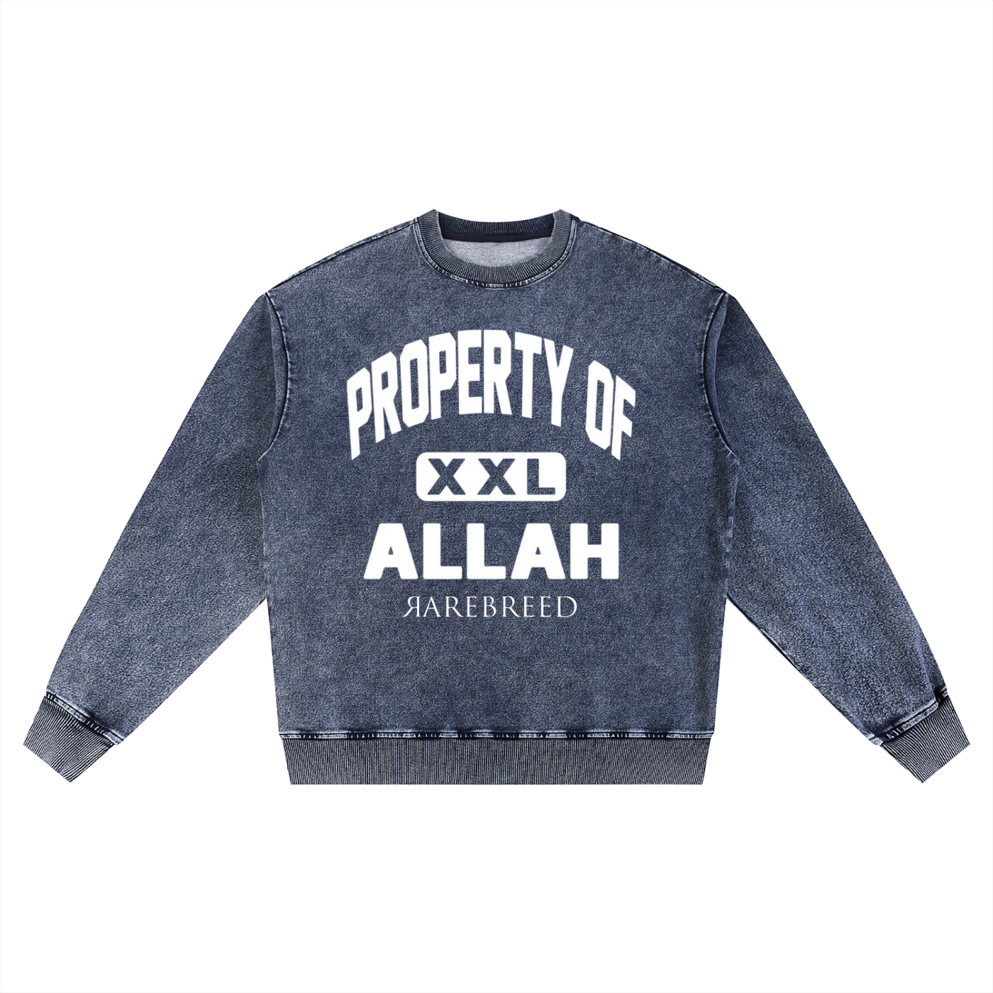 Snow Wash Oversized Crewneck Sweatshirt