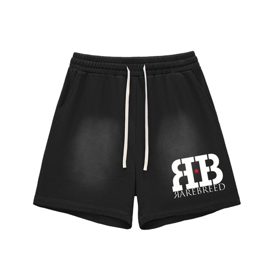 Rare Breed Sun Fade Raw Edge Cotton Shorts