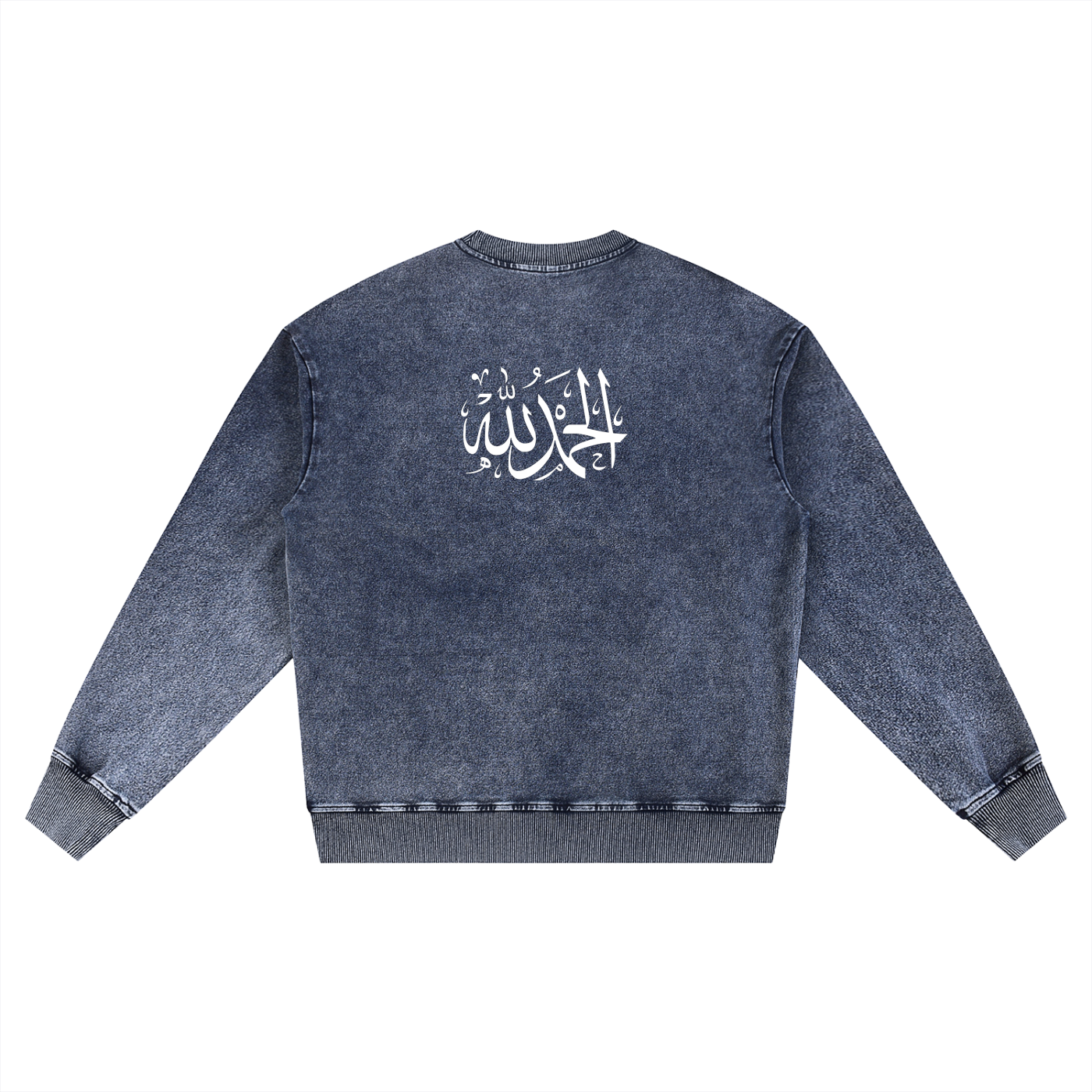 Snow Wash Oversized Crewneck Sweatshirt