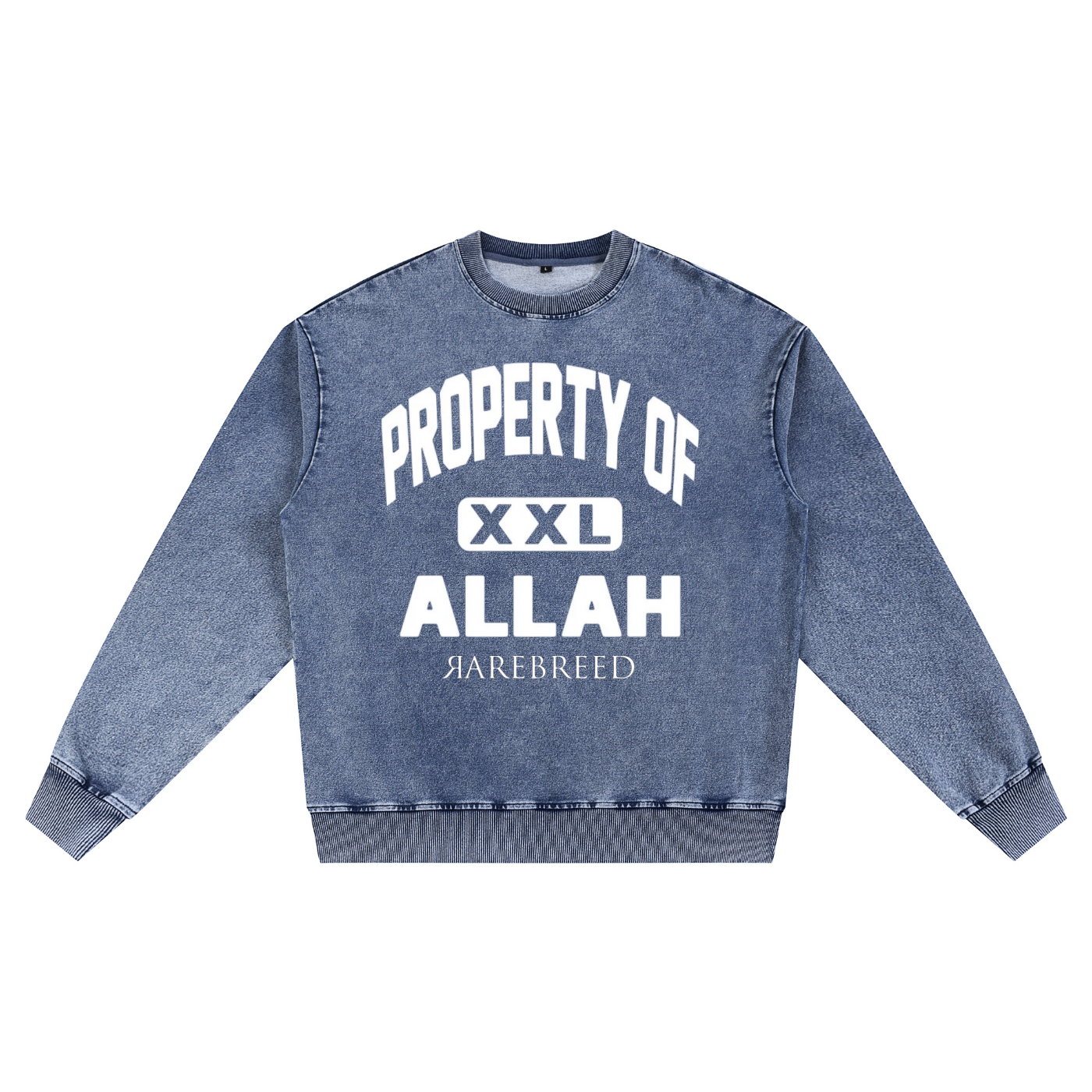 Snow Wash Oversized Crewneck Sweatshirt