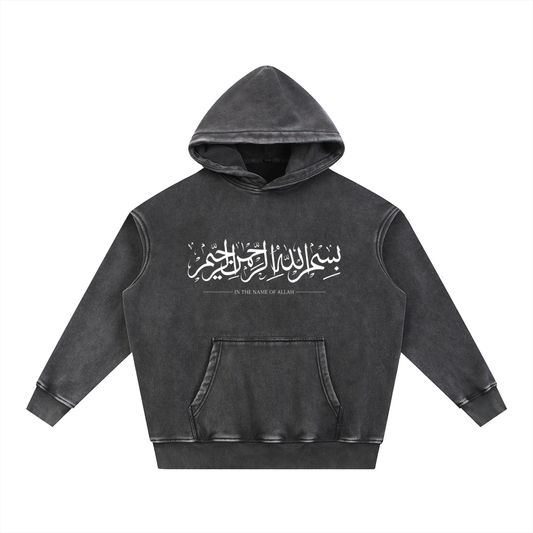 Snow Wash Fleece Oversize Hoodie